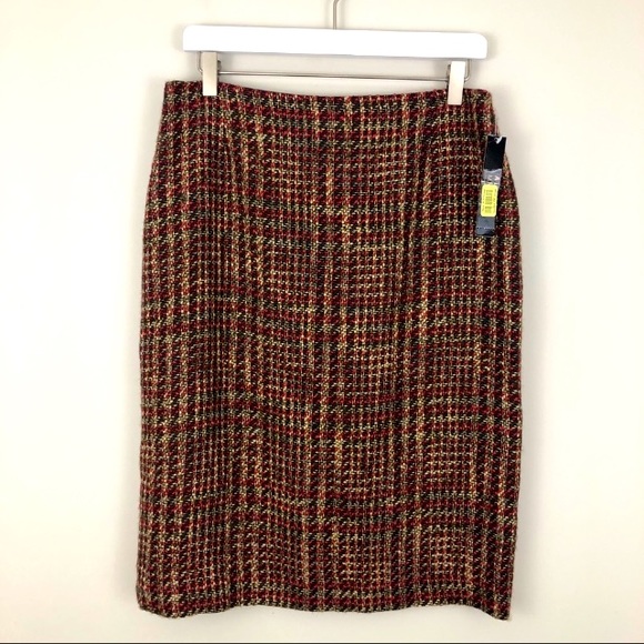 Alex Marie Dresses & Skirts - ALEX MARIE Laura Pencil Skirt Apple Orchard Red Orange Brown Tweed Acrylic NWT